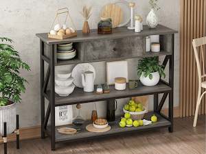 Atlas 1m Console Table with Drawer - Gray Oak