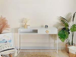 Console Tables: Alaska Wooden Console Table - White