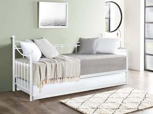 Hartz Single Metal Trundle Bed Frame - White