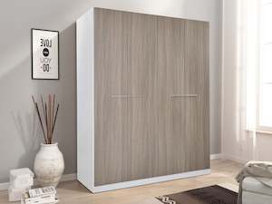Wardrobe: Waipoua Wooden Wardrobe - Grey Oak
