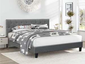 Super King Beds: Blane Super King Bed - Dark Grey