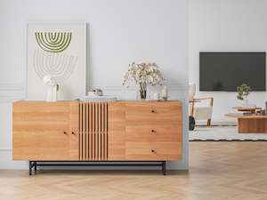 Sideboard: Tarkine 1.6m Sideboard Buffet Table - Oak
