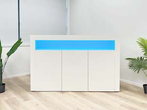 Sideboard: Shiel Sideboard Buffet Table 3 Door - White