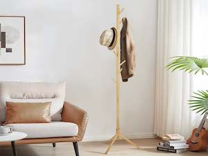 Clothes Rack: Wooden Clothes Rack Coat Rack Stand - Wood