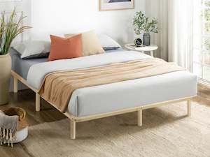 King Beds: Ohio King Wooden Bed Base - Natural