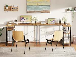 Desks: Omar Computer Corner Desk - Rustic Brown