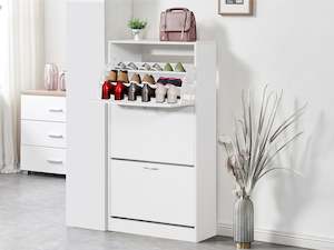 Anau 3 Drawer Shoe Cabinet Storage Rack - White
