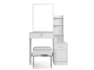 Dressing Tables: Magnolia Sliding Door Mirror Dressing Table Set 2pcs - White