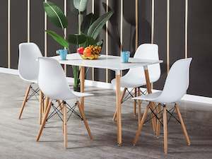 Maya Dining Chair Eiffel Tower Replica - Set of 4 - White