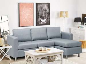 Sofa Sectionals: Seattle 3 Seater Sofa with Chaise - Grey