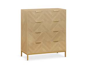 Mesa 4 Drawers Tallboy - Natural