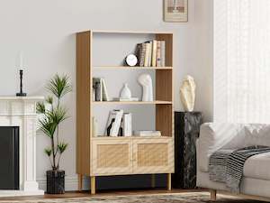 Gila Rattan Bookshelf Display Shelf - Natural