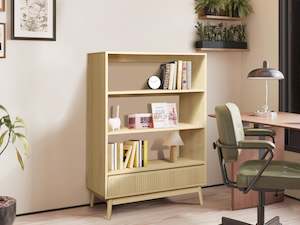Shawnee 3 Tier Bookshelf with Drawer - Oak