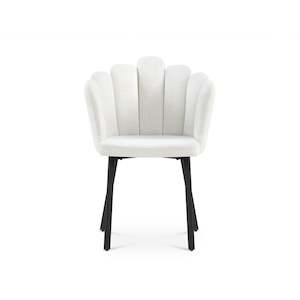 Urban Petal-shaped Upholstered Dining Chair - Set of 2 - Beige