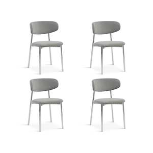 Onyx Fabric Dining Chair - Set of 4 - Grey