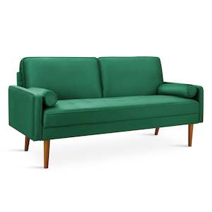 Alaina Velvet 3 Seater Sofa - Green