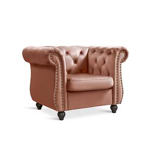 Block Promotion 1: Emily Velvet  Occasional Chair - Rose