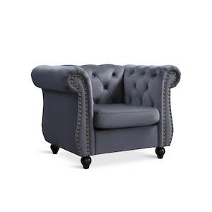 Block Promotion 1: Emily Velvet  Occasional Chair - Grey