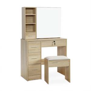 Carnation Dressing Table with Drawers Set - Oak