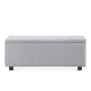 Alexander Storage Ottoman Bench - Light Grey