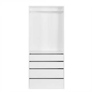 DELTA 4 Drawer Wide Wardrobe - WHITE