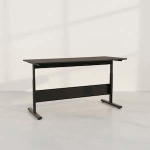 Office: Hector 140cm Height-Adjustable Computer Desk - Black