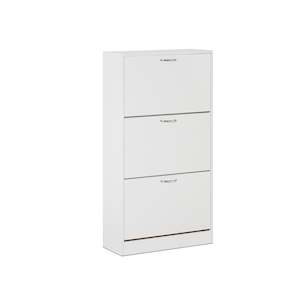 Matilda 3 Drawer Shoe Cabinet Storage Rack - White