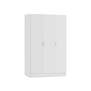 Wardrobe: Bram 3 Door Wardrobe Cabinet - White