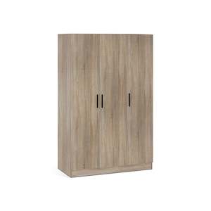Bram 3 Door Wardrobe Cabinet - Oak