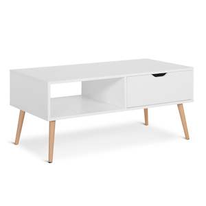 RILEY Wooden Coffee Table - White