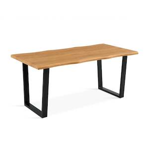 Dining Tables: Bryce Dining Table 180 x 90cm - Oak + Black