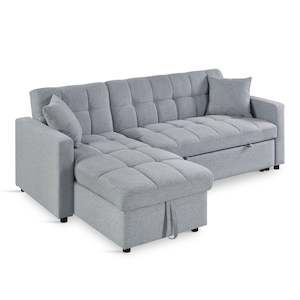 Oakleigh 3 Seater Sofa Bed with Storage - Grey