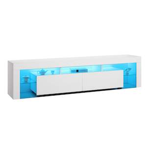 Entertainment Units: Zoar 1.9m LED Entertainment Unit - White
