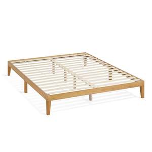 Conival King Wooden Bed Frame - Natural Oak
