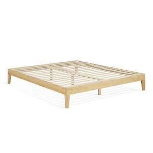 Creise King Wooden Bed Frame - Light Oak