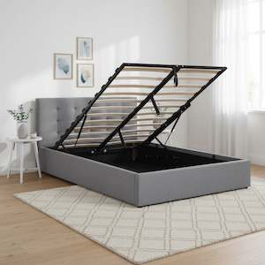 Double Beds: Abigail Double Gas Lift Bed Frame - Grey