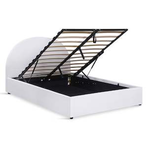 Double Beds: Isabella Double Gas Lift Bed Frame - White
