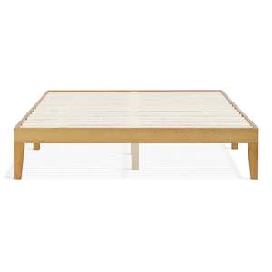Conival Double Wooden Bed Frame - Natural Oak