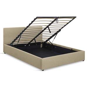 Violet Queen Gas Lift Bed Frame - Beige