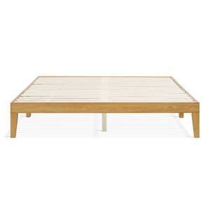 Conival Queen Wooden Bed Frame - Natural Oak