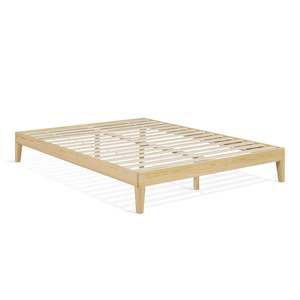 Creise Queen Wooden Bed Frame - Light Oak