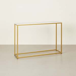 Nimbus Console Table - White Marble Look