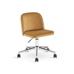 Office Chairs: Jones Velvet Office Chair - Ochre