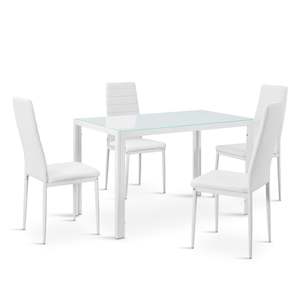 Samuel 5 Piece 1.2m Dining Set - White