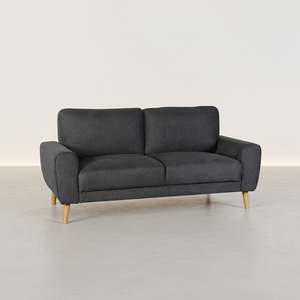 On Sale: Suki Linen 3 Seater Sofa - Dark Grey