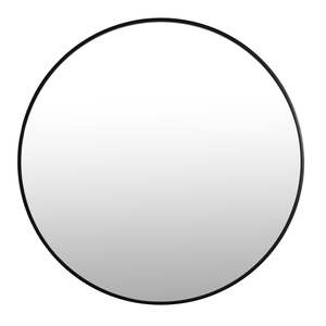 Slideshow Sale 4: Noir Round Wooden Wall Mirror 80cm - Black