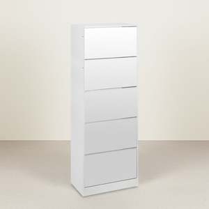 Products: Melo 5 Drawer Shoe Cabinet Storage Rack - White