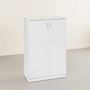 Products: Nesto 2 Door Shoe Cabinet Storage Rack - White