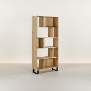 Bookshelf Storage: Frohna Bookshelf Display Shelf Bookcase Stand Rack - Oak