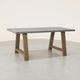 Tommie 1.8M Rectangular Dining Table - Cement + Oak